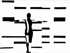 Ein Tanz mit dem Computer. Attaque[e]r le visible zeigt Analivia Cordeiro